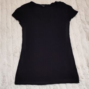 Ambiance Black V-neck Short Sleeve Tee